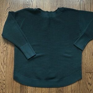 Aerie hunter green / teal sweater - size medium